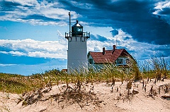 Storm Clouds By Race Point Light on Cape Cod